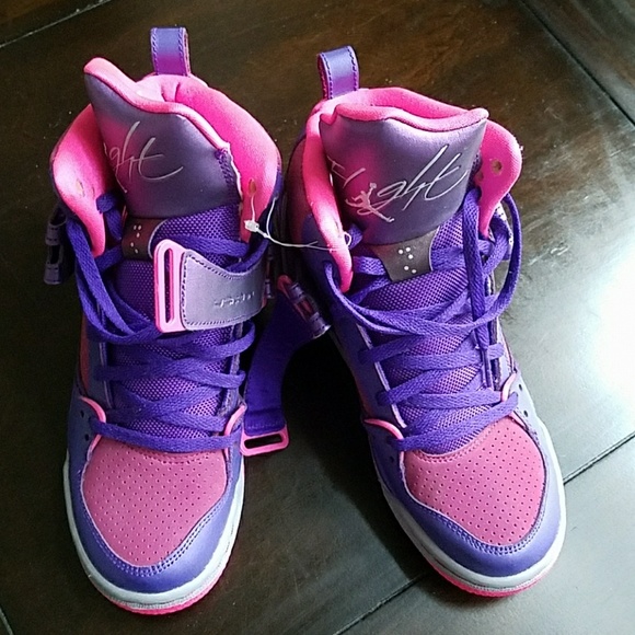purple jordans kids